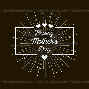 Mother`s Day on black background - vector image