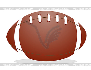 American football ball in flat design - vector image