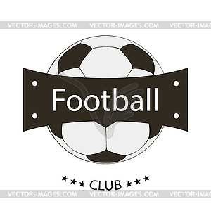 Logo emblem of football club stylish - vector clipart