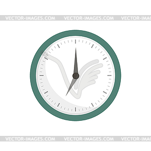 Clock icon in flat style - vector clipart