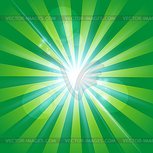 Солнечное излучение ретро-зеленый фон старинные - векторный дизайн