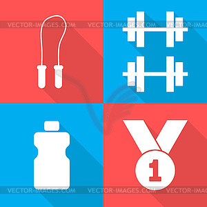 Four sports icons graphics - vector clipart