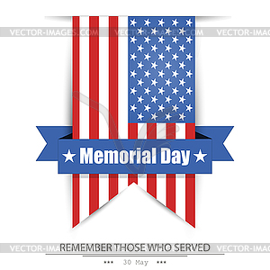 Memorial day, flag America, , background - vector clip art