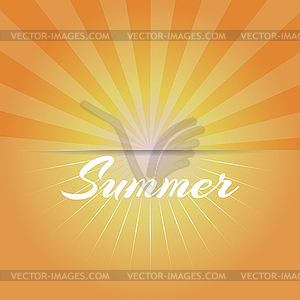 Sun sunburst pattern, and stylish summer background - vector image