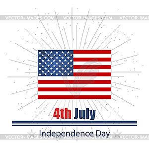 On day of Independence day july fourth - royalty-free vector clipart