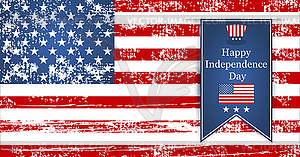 On day of Independence day july fourth - color vector clipart