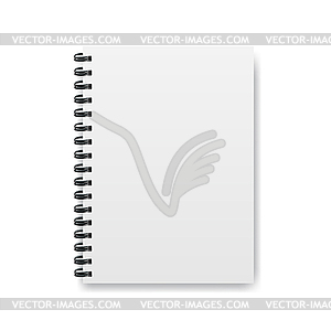 Realistic notebook template with shadow - vector clipart / vector image