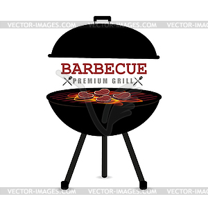 Banner brochure barbecue menu - vector image