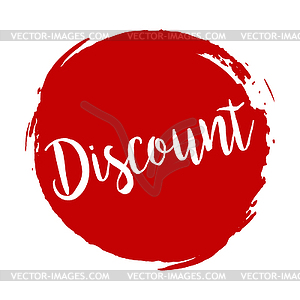 Discount grunge style red - vector clip art