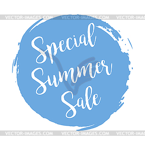 Special Summers Sale grunge style blue - vector image