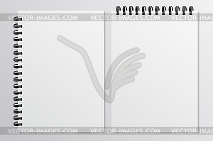 Empty sheets of paper with shadow Mockup style - vector image