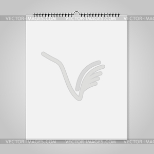 Blank wall calendar, Mockup style card for your - vector image