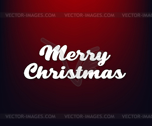 Merry Christmas text Lettering design card template - vector clipart