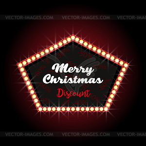 Merry Christmas text Lettering design card - royalty-free vector clipart
