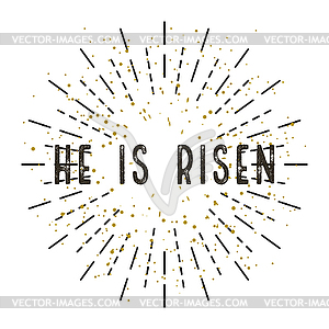 For Easter Christ is Risen. White background - vector clipart