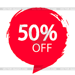 Tag special offer, grunge style - vector clip art