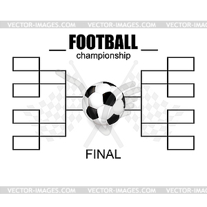 Blank Football championship. , flat design - vector image