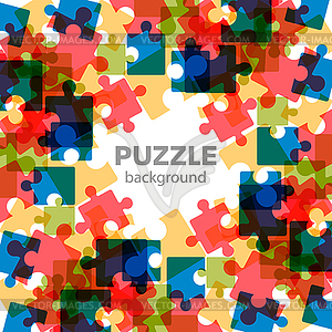 Puzzle фона рамки для текста, - рисунок в векторе