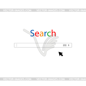 Search Bar for UI with shadow - vector image