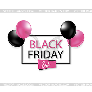 Black Friday sale tag, with purple bubble - vector image