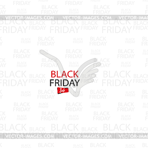 Black Friday sale text background, - vector clipart