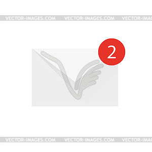 Envelope letter, 2 message - vector clipart