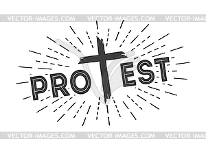 Return to Gospel, protest only Christ - royalty-free vector image