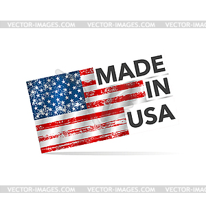 Сделано в США, флаг - векторный дизайн