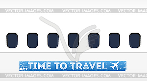 Time to travel in flat design - vector clipart