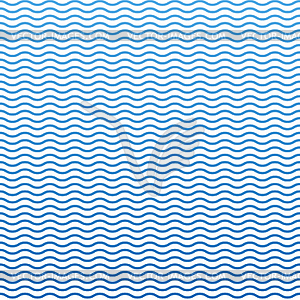 Blue seamless wavy line pattern, ocean, stylish - vector image