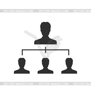 Icons team, business human teamwork symbol, - vector clipart