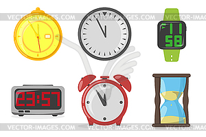 Set clocks, - vector clipart