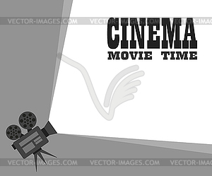 For movie time, camera stylish design - vector EPS clipart