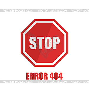 SIgn stop in flat style - vector image