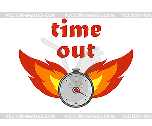 Fire time icon in flat style - vector image