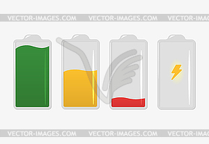 Discharged to Charged Battery - vector image