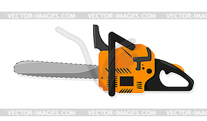 Chainsaw in flat style - vector image