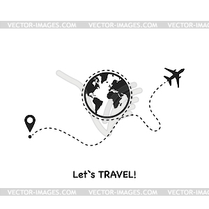 Let`s go travel, - vector image