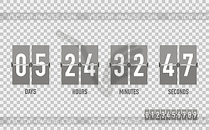 Countdown timer on background, - vector clipart