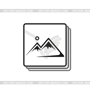 Bilderrahmen Symbol Im Flachen Stil Clipart