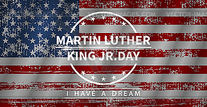 Martin Luther King Day, in flat style - vector clipart