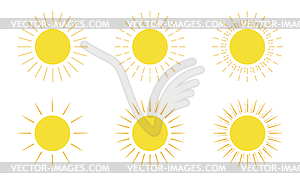 Sun set yellow - vector clipart