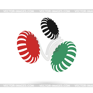 Chip with shadow - vector image