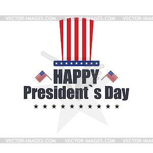 Happy Presidents day in flat design - vector clip art