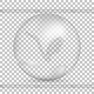 Water bubble on background, - vector clipart