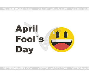 Happy fools day. Holiday day. Celebration poster. - royalty-free vector image