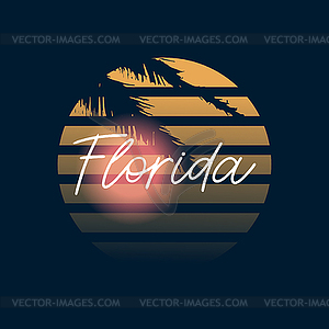 Florida print. Typography design. pattern on - vector clipart