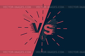 Versus style . VS symbol. Battle headline template - vector clipart