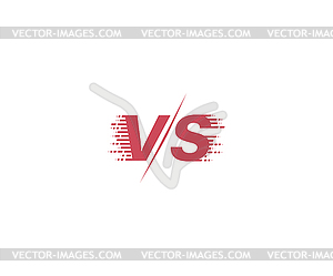 Versus style . VS symbol. Battle headline template - vector image