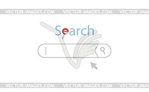 Search Bar icon. Bar site icon. Website element wit - vector clipart